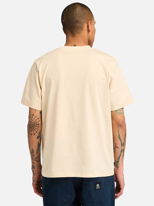 Timberland Men's Short Sleeve T-shirt Beige