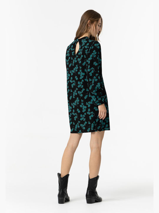 Tiffosi Mini Shirt Dress Dress Turtleneck Green