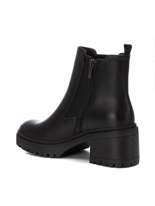 Xti Damen Chelsea Stiefeletten mit mittlerem Absatz Schwarz