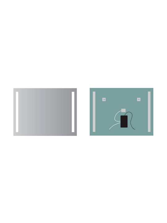 Imex Oglindă de Baie Lumini LED 60x80cm