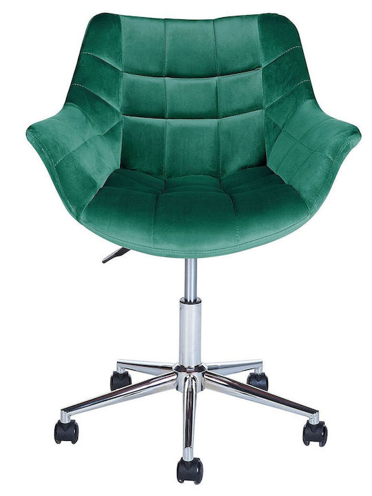 Beliani Office Chair with Fixed Arms Green