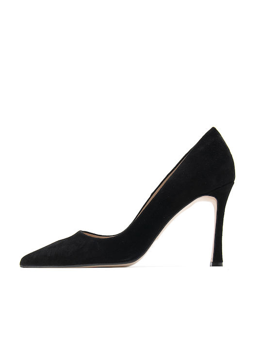 Mourtzi Suede Black High Heels