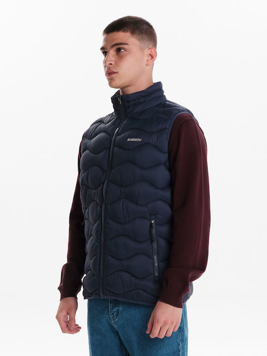 Emerson Ärmellos Herren Jacke Puffer Wasserdicht und winddicht Blau