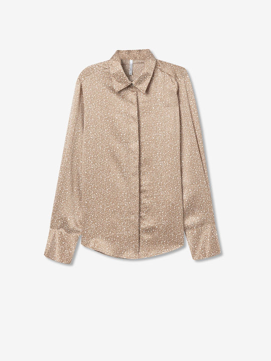 Tiffosi Langärmelig Damen Hemd Beige