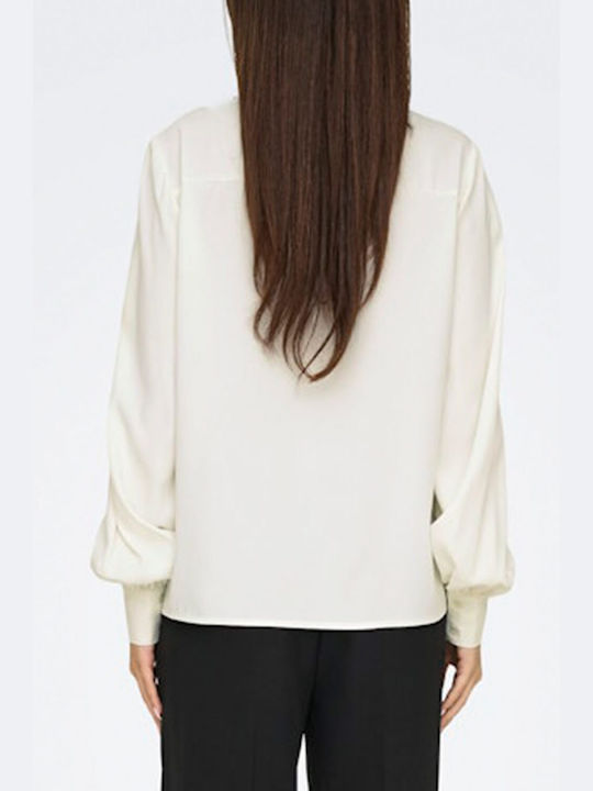 Only Women's Long Sleeve Shirt Creme