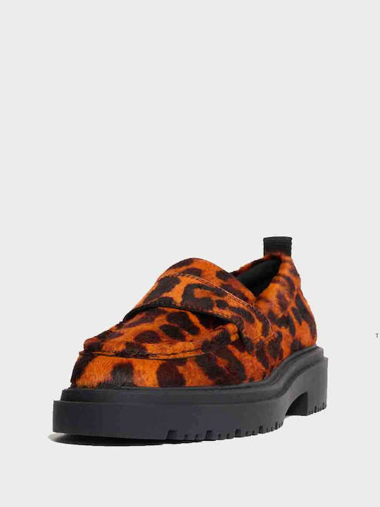 Damen Loafers in Orange Farbe
