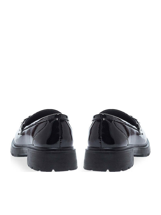 Patent Leather Women's Moccasins in Black Color