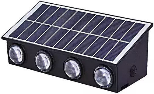 Andowl Set of 8 Wall Solar Lights 2.2W RGB with Photocell IP67