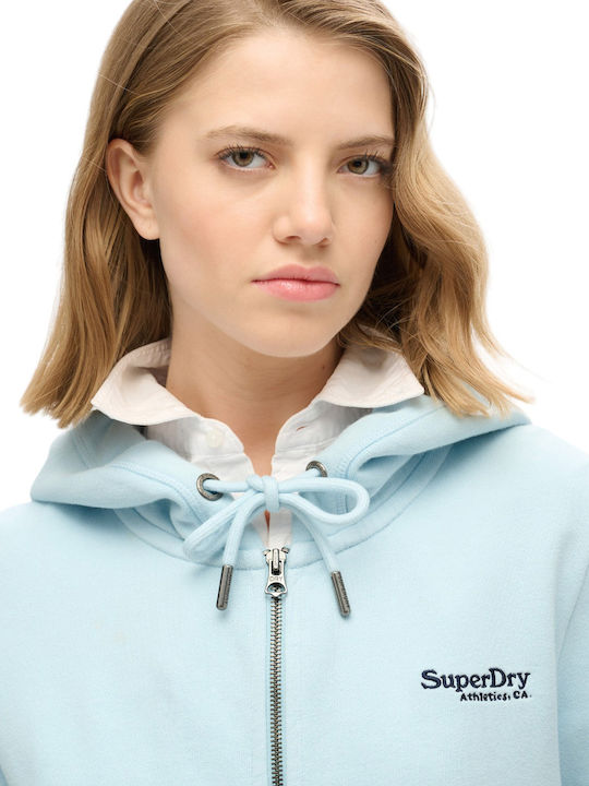 Superdry W D2 Ovin Essential Logo Women's Hooded Sweatshirt Blue