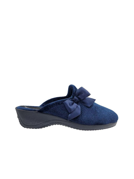 Adam's Shoes Winter Women's Slippers in Blue color