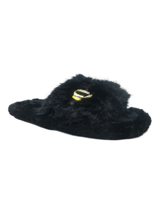 Plato Winter Women's Slippers in Black color