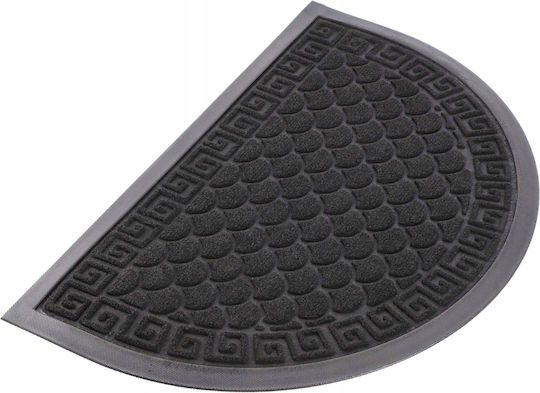 Kadax Entrance Mat Semicircular made of Rubber Beige 60x40cm