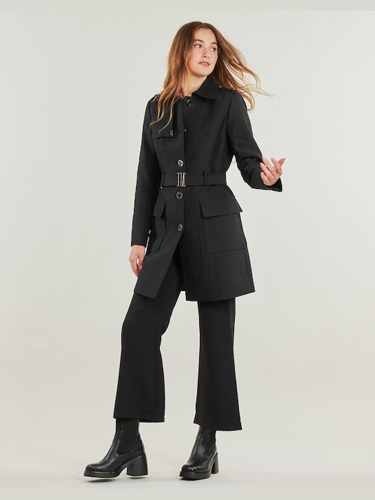 Morgan Women's Gabardine with Buttons Black