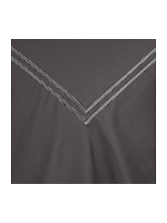 Anna Riska Duvet Cover Set Cotton Satin Queen with 2 Pillowcases 220x240 Classico 4 Anthracite