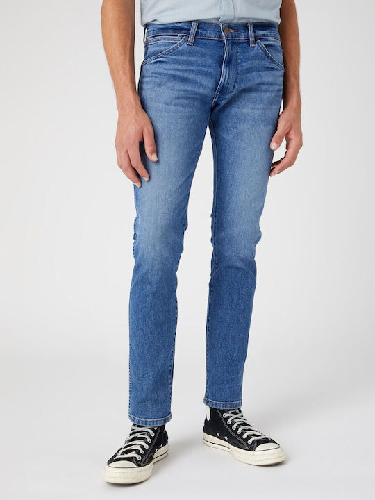 Wrangler Pantaloni de Bărbați din Jean în Croială Foarte Skinny Smoke Sea