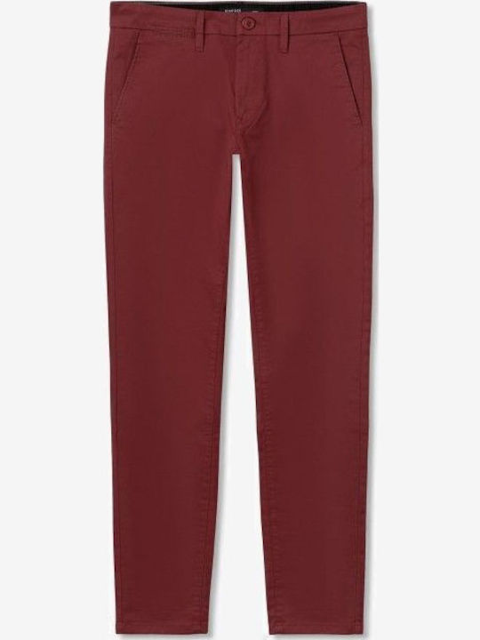 Hose Chino in Schlanker Passform Bordeaux