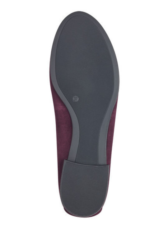 Anatomic Leather Ballerinas Burgundy
