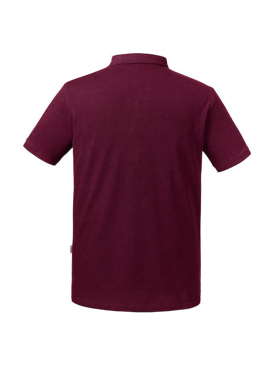 Russell Europe Ανδρικό Διαφημιστικό T-shirt Κοντομάνικο Burgundy