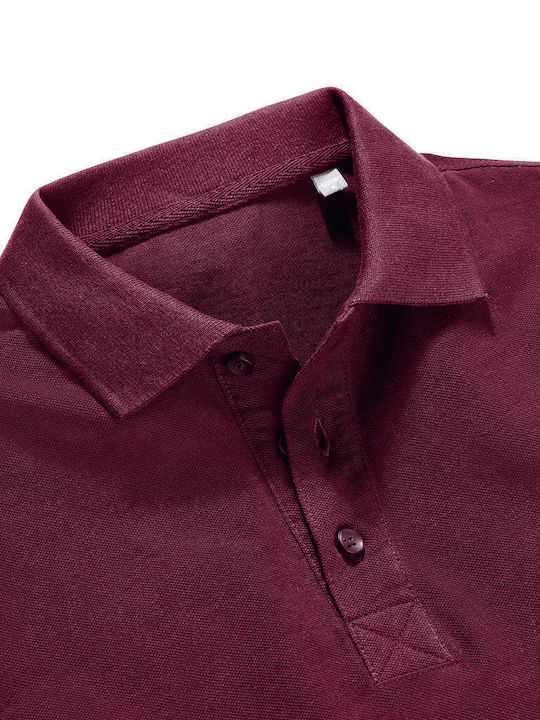 Russell Europe Ανδρικό Διαφημιστικό T-shirt Κοντομάνικο Burgundy