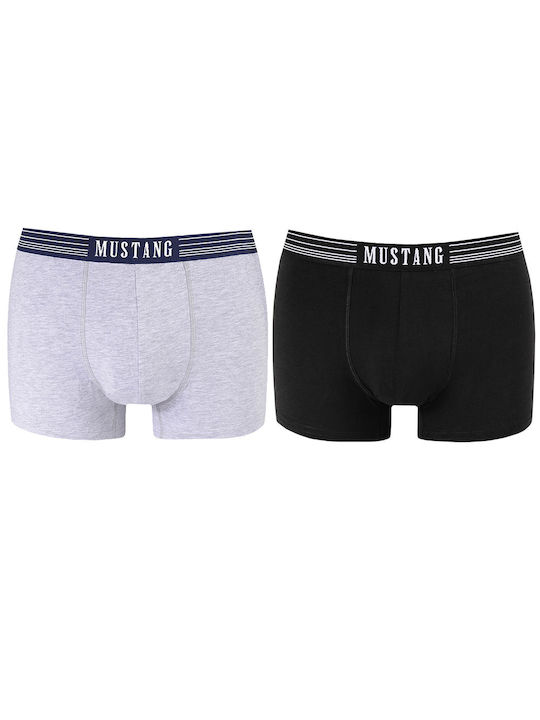 Mustang Men's Boxers Black/Grey 2Pack