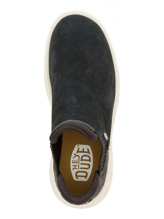 Suede Γυναικεία Μποτάκια Μαύρα