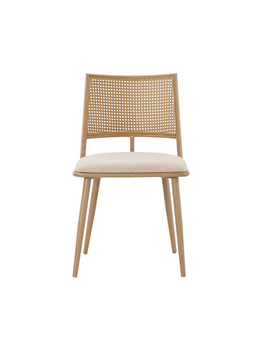 Giulia Dining Room Wooden Chair Beige 49x52x80cm