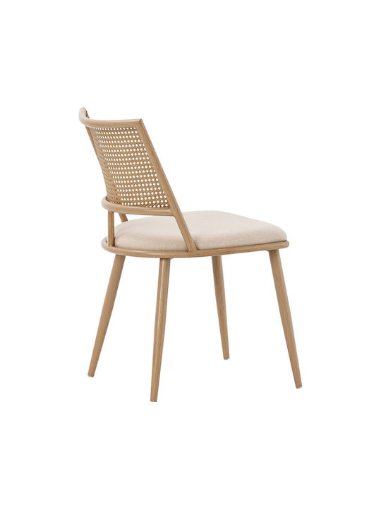 Giulia Dining Room Wooden Chair Beige 49x52x80cm