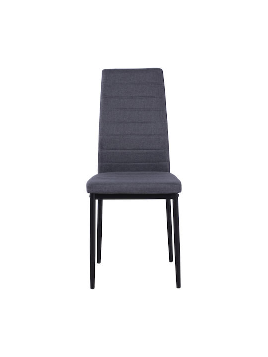 Lady Dining Room Fabric Chair Dark Grey 40x48x95cm