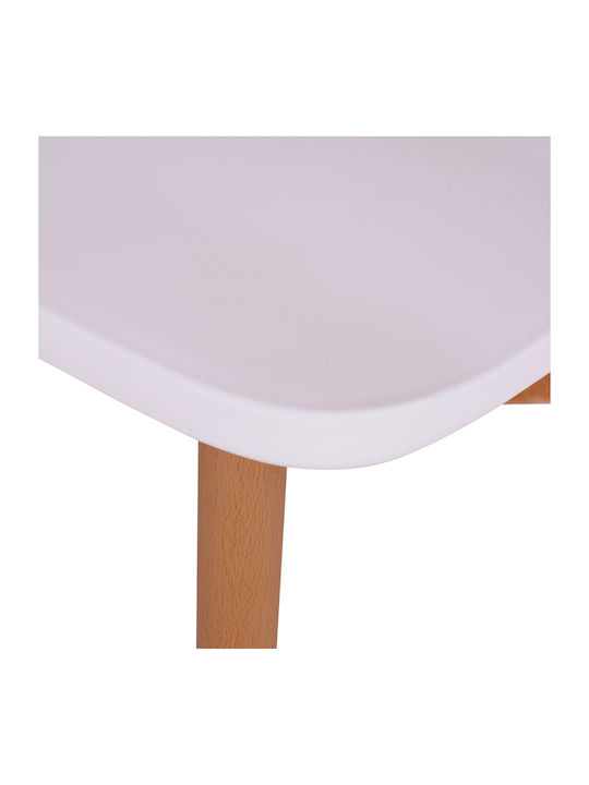 Vanessa Kitchen Polypropylene Chair White / Brown 43x46.5x82cm 4pcs