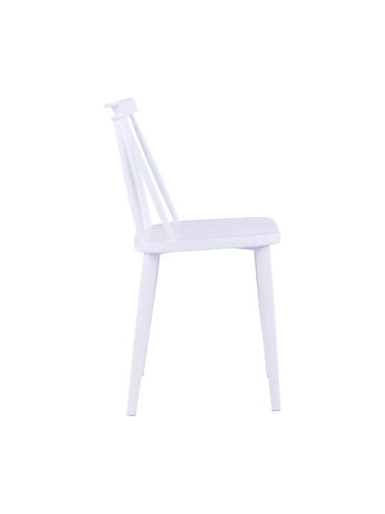 Vanessa Kitchen Polypropylene Chair White 43x47.5x77cm 4pcs