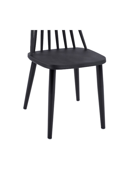 Vanessa Kitchen Polypropylene Chair Black 43x47.5x77cm