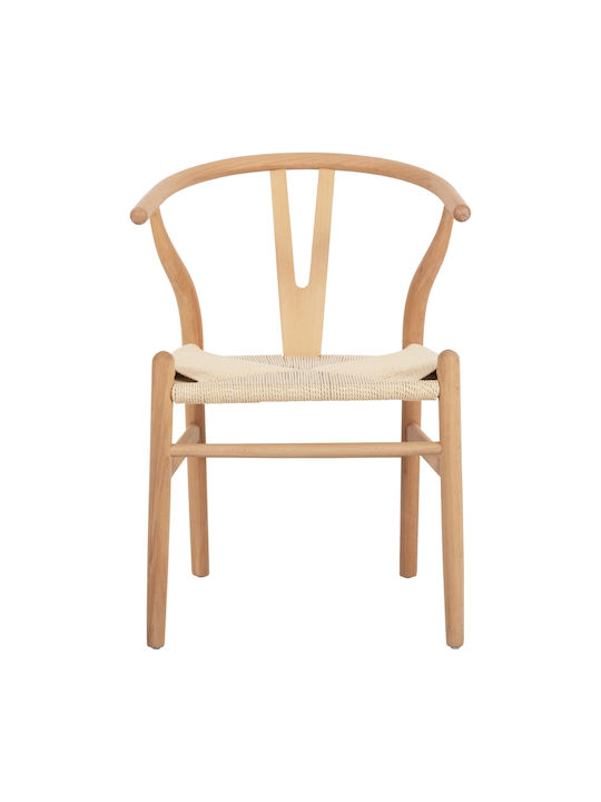 Brave Dining Room Wooden Armchair Natural 56x53x75cm