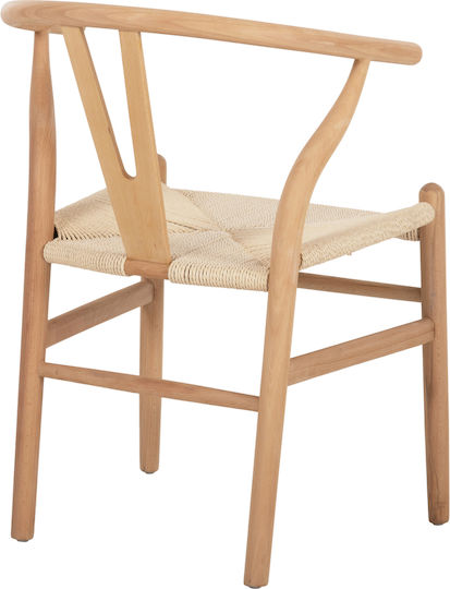 Brave Dining Room Wooden Armchair Natural 56x53x75cm