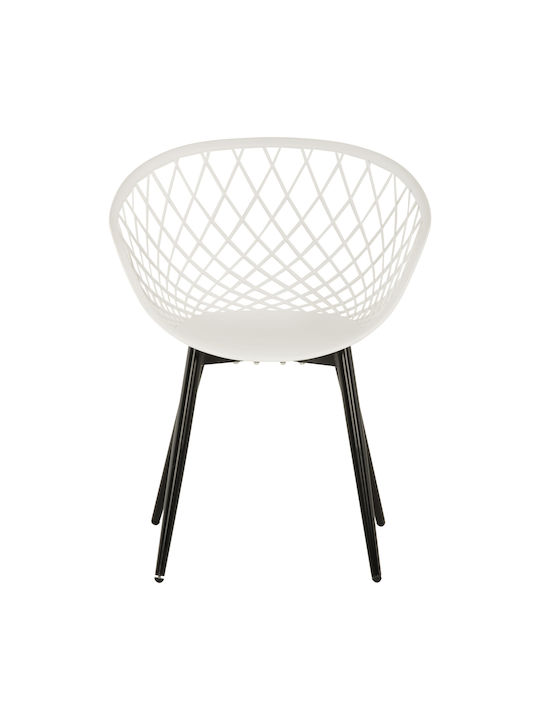 Ariadne Dining Room Polypropylene Chair White / Black 63x56x80cm