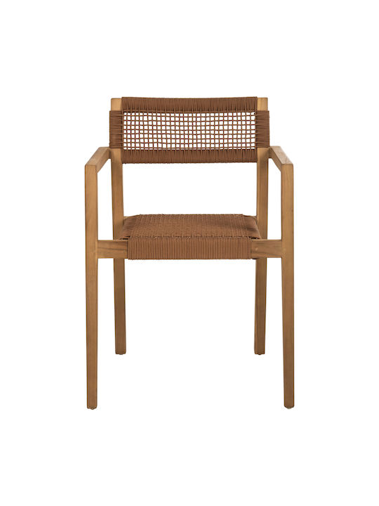 Charlotte Dining Room Wooden Armchair Beige 59x54x83cm