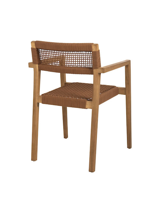 Charlotte Dining Room Wooden Armchair Beige 59x54x83cm