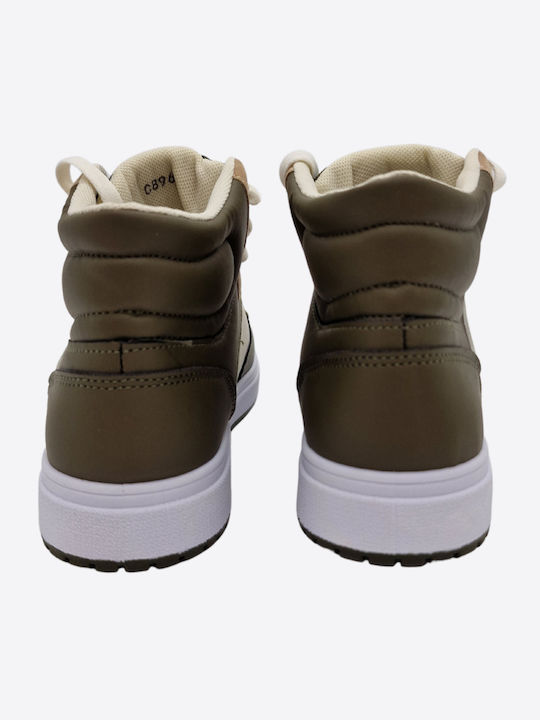 Γυναικεία Flatforms Μποτάκια Χακί