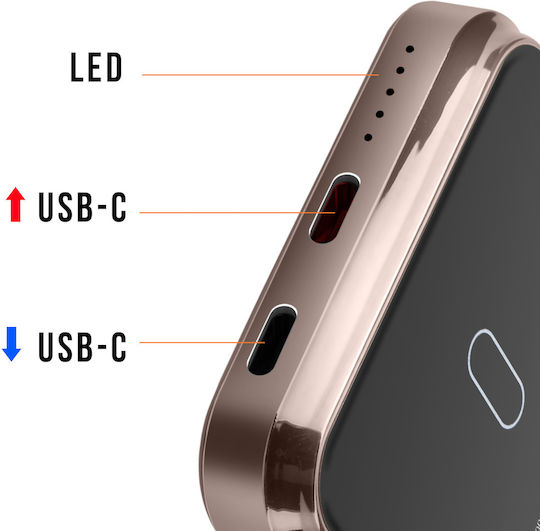 LinQ W8205 MagSafe Външна Батерия 5000mAh 15W Черна