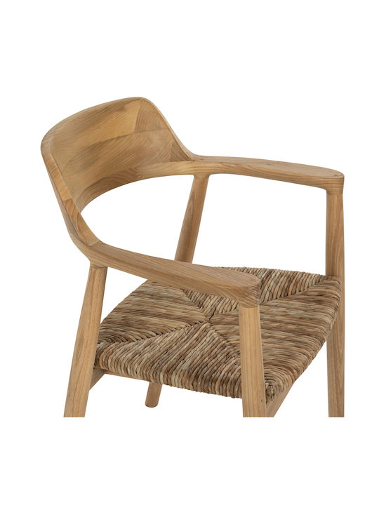 Dining Room Wooden Armchair Natural 57.5x54x80cm