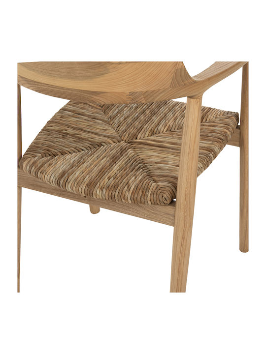 Dining Room Wooden Armchair Natural 57.5x54x80cm
