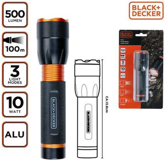 Black & Decker Lanternă LED cu Luminozitate Maximă 500lm