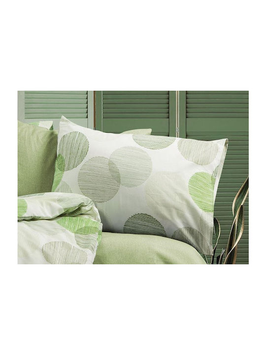 Dimcol Duvet Cover Queen 220x240 Green