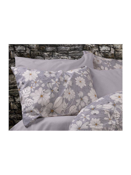 Dimcol Duvet Cover Queen 220x240 Grey