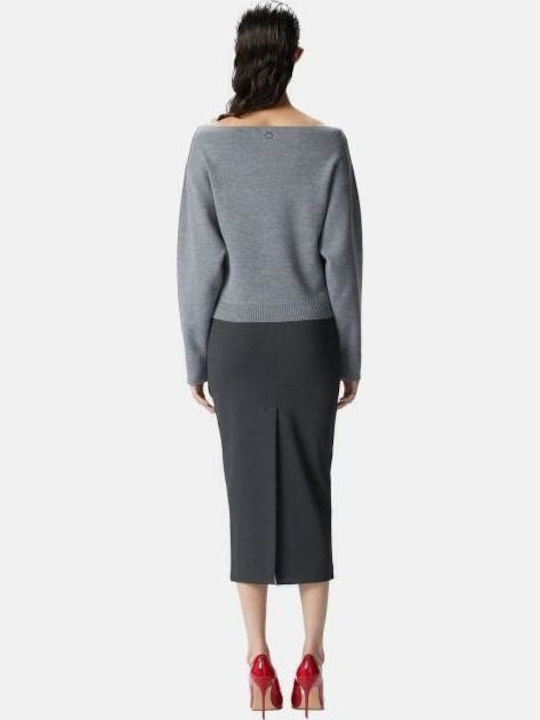 Chiarificazione Women's Blouse Long Sleeve Grey