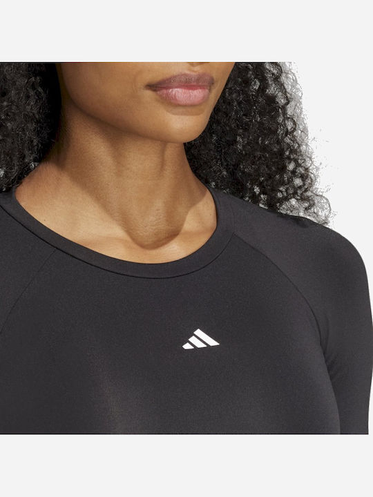 Techfit Women's Athletic Blouse Long Sleeve Fast Drying Black