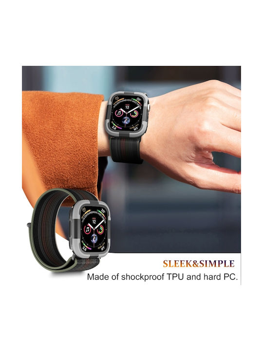 Silicone Case in Gray color for Apple Watch Series SE 2, 6, SE, 5, 4