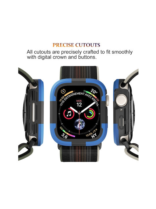 Silicone Case in Blue color for Apple Watch Series SE 2, 6, SE, 5, 4