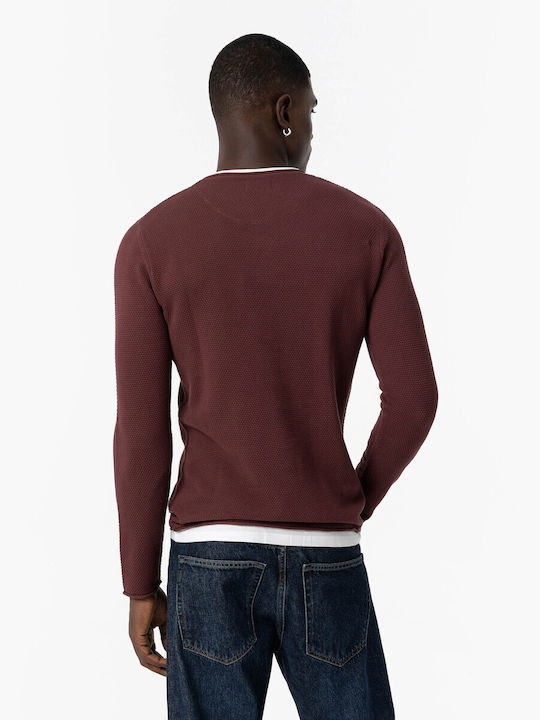 Tiffosi Men's Long Sleeve Sweater BORDO