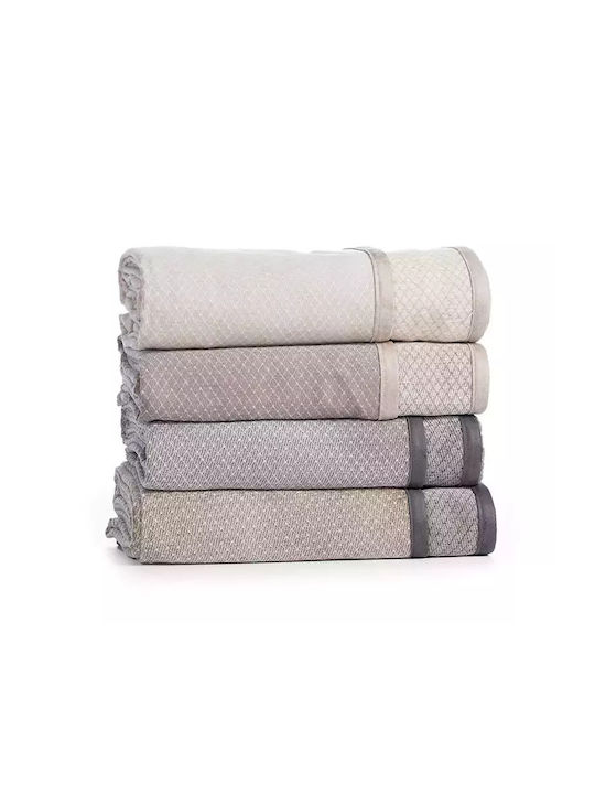 Nef-Nef Homeware Decken & Couchdecken Zweisitzer-Sofa Überwurf 2 Seiten Jacquard 170x250cm Ecru