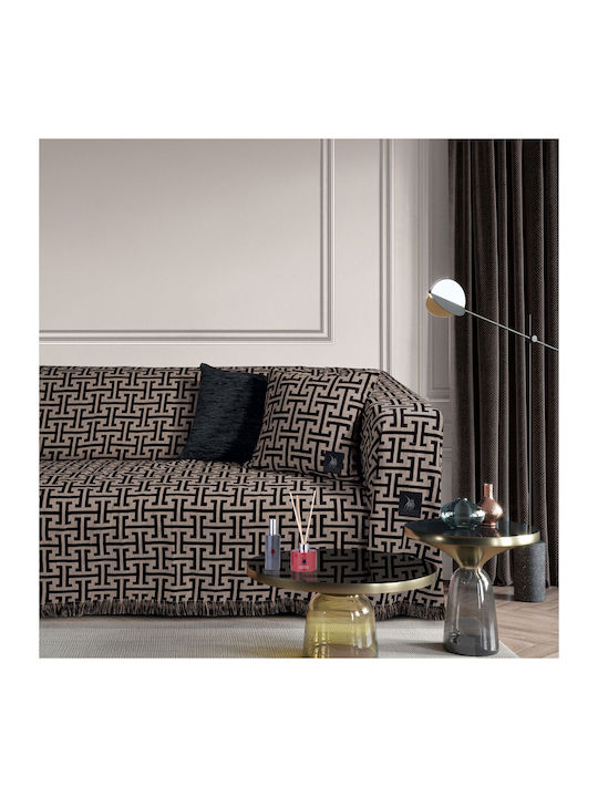 Greenwich Polo Club 3902 Sofa Throw 2 Seater Jacquard 180x250cm Black